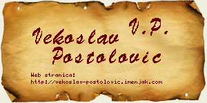 Vekoslav Postolović vizit kartica